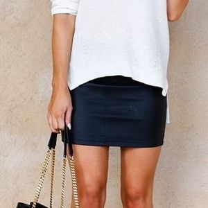 Express Editor Black Mini Skirt